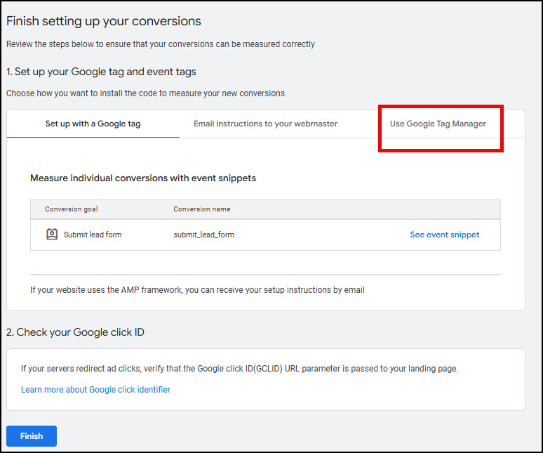 Google Ads conversion – use google tag manager Google Ads conversion - use google tag manager